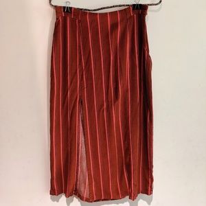 Striped Free People Midi Skirt